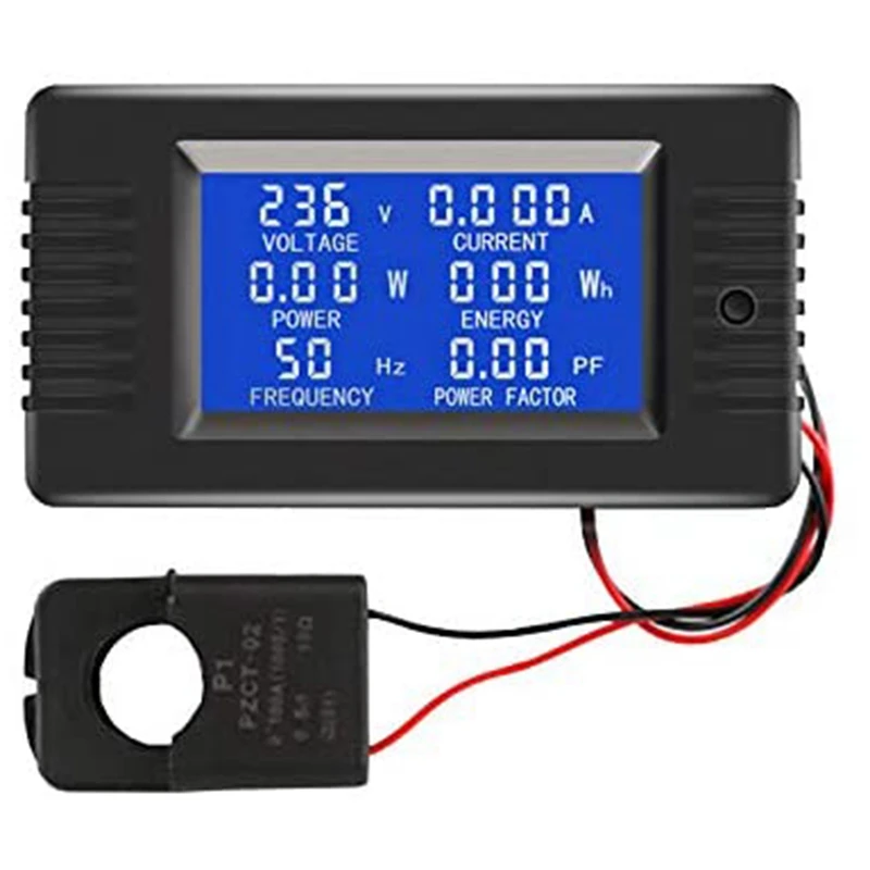 

AC 80-260V 100A Multimeter Digital LED Power Monitor Energy Voltmeter Ammeter Watt Voltage KWH Home Electric Meter
