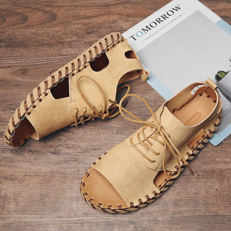 

Сандалии мужские кожаные, прозрачные, повседневные, для мужчин