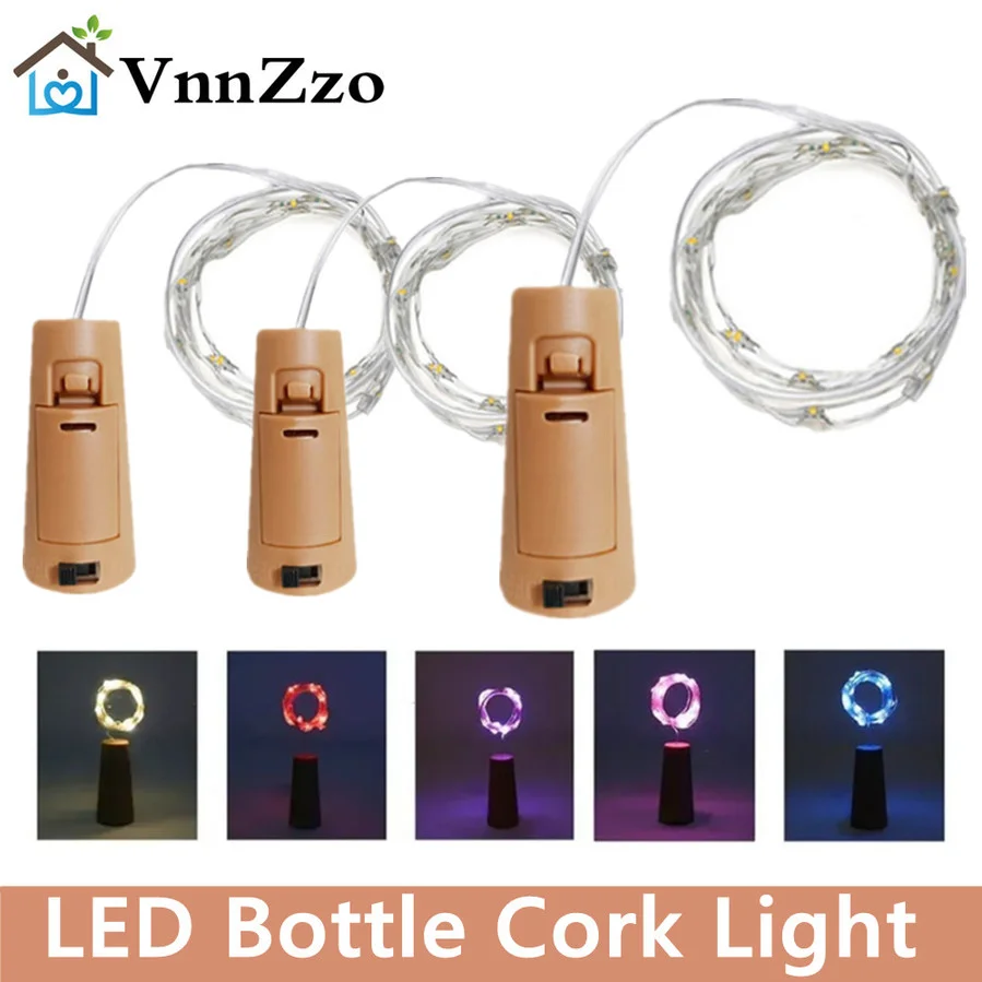 

1M/2M/3M Wine Cork LED Battery Lighting Strings Bottle Lights for Party Wedding Christmas Halloween Bar Decor Garland lights