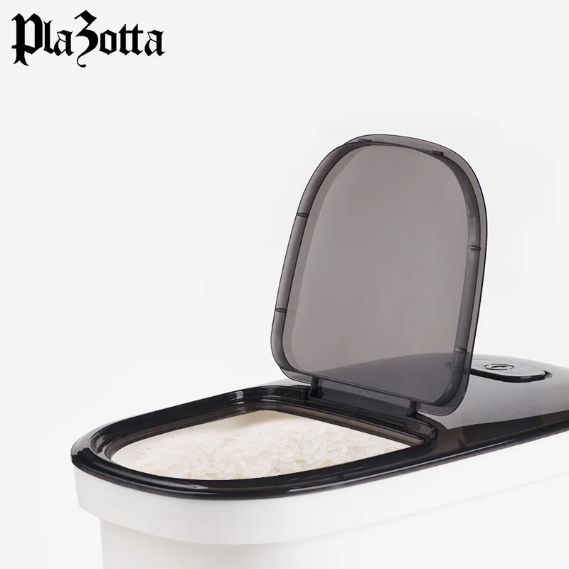 

10KG Rice Barrel Household Rice Storage Box Flour With Cover Thickened Insect-proof Moisture-proof Seal With Pulley Containers