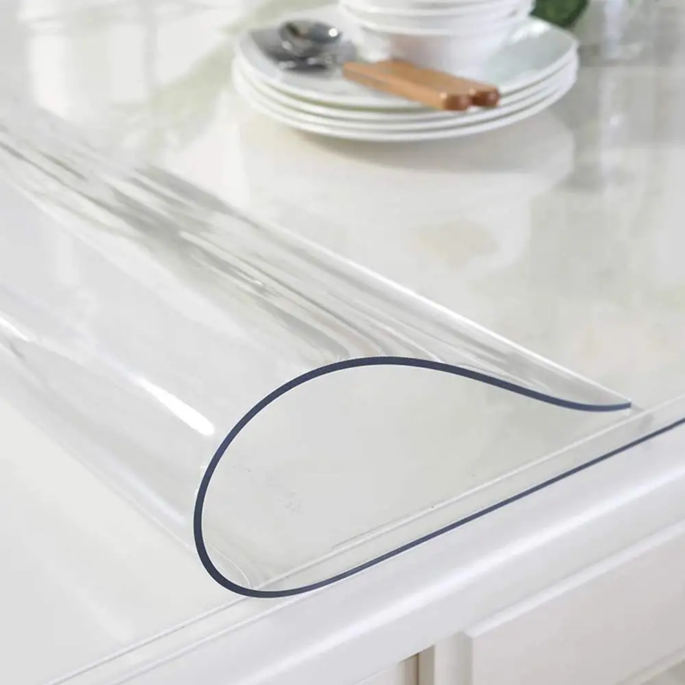 

Protector Pad - 60 x 24 Inch Waterproof Plastic Table Protector for 5 Foot Table Rectangle Vinyl Table Cover PVC Desk Mat f