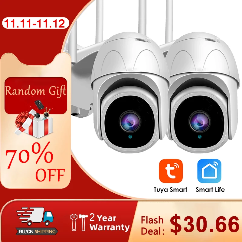 

IP-камера Tuya Smart Life PTZ, 3 Мп, 1080P, с автослежением