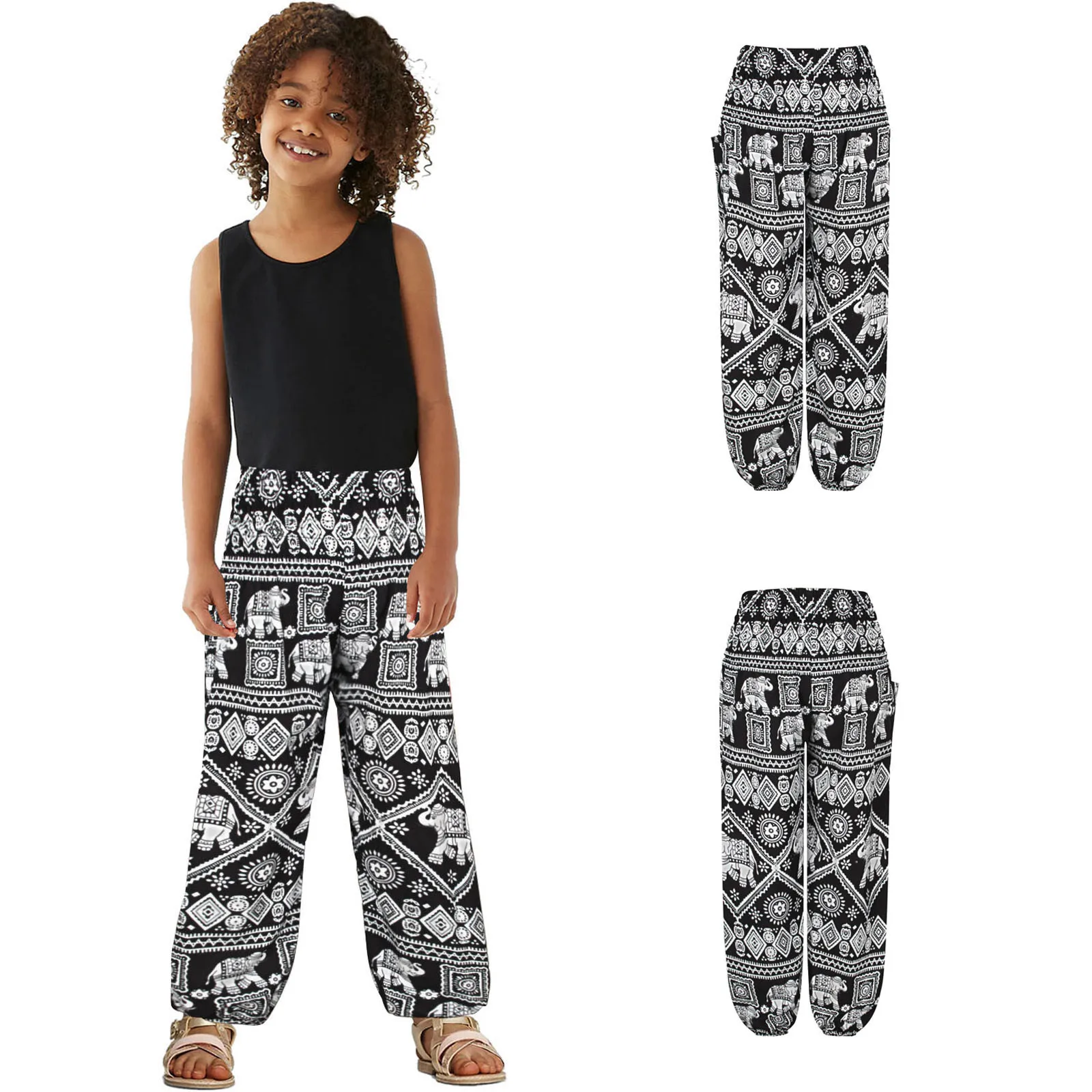 Свободные Детские эластичные спортивные шаровары Free Ostrich с 3d Цифровым принтом