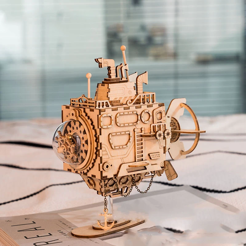 Сделай Сам собранная музыкальная шкатулка 3d Трехмерная головоломка деревянная