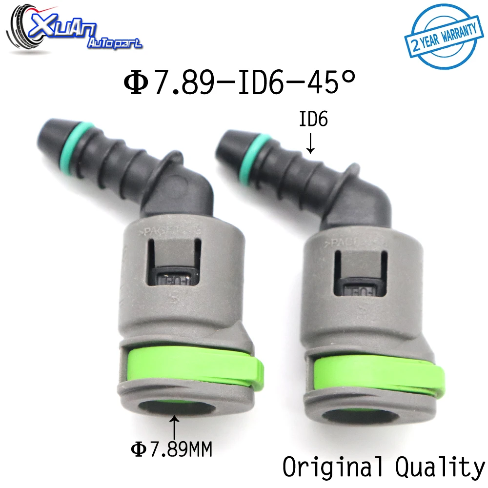 

XUAN 2pcs 7.89mm ID6 5/16 Fuel Pipe Joint Auto Fuel Line Quick Connector Plastic Gasoline Connector for Fiat for Peugeot 3008