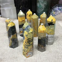 yellow bumblebee wand points natural stones quartz crystals healing gemstones home decoration