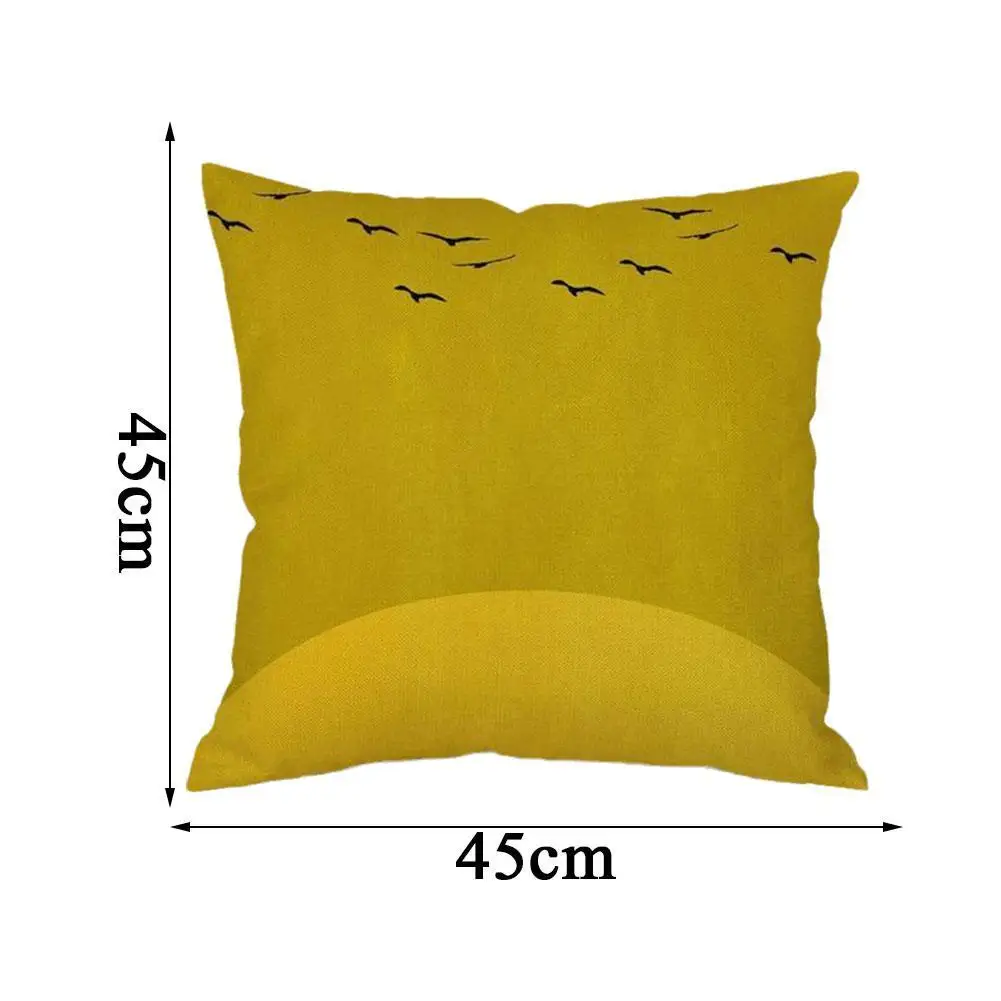 

Landscape Linen Pillow Case Sofa Home Office Bedroom Seat Soft Cushion Cover Home Decor Square Pillowcase