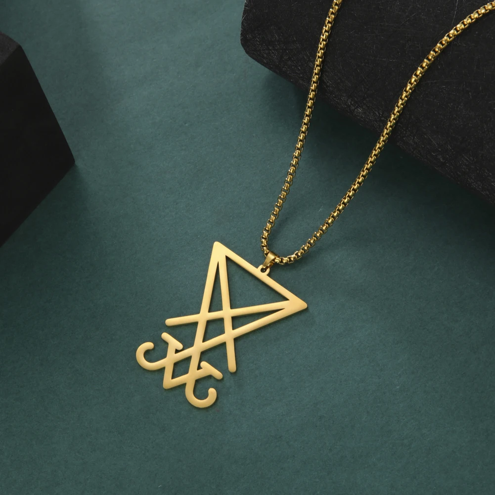 My Shape Ожерелье с подвеской Sigil of Lucifer для мужчин и женщин очаровательное