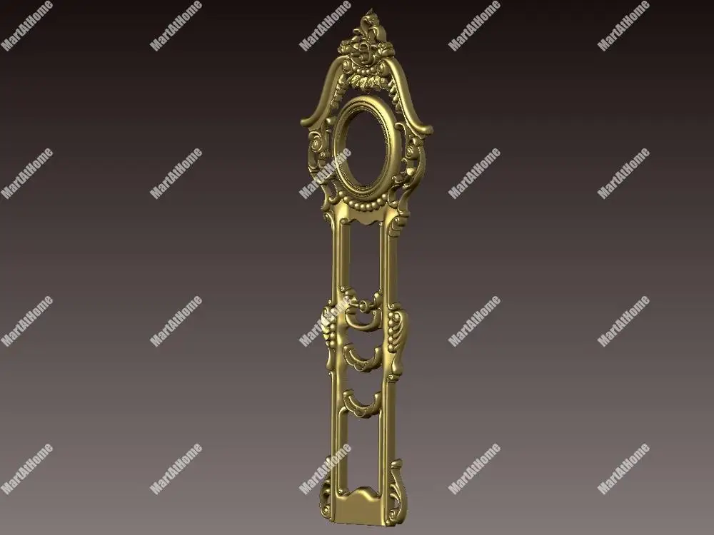 Шаблон настенные часы 3D STL модель для ЧПУ гравировки и печати рельеф поддержка