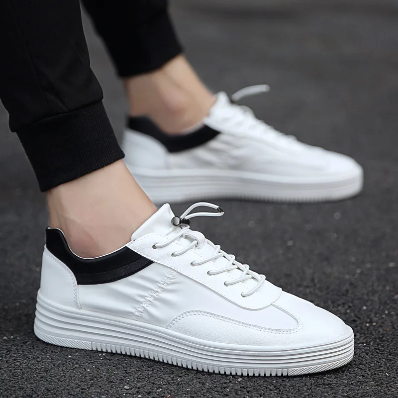 Мужская повседневная обувь из искусственной кожи на шнуровке модная для отдыха