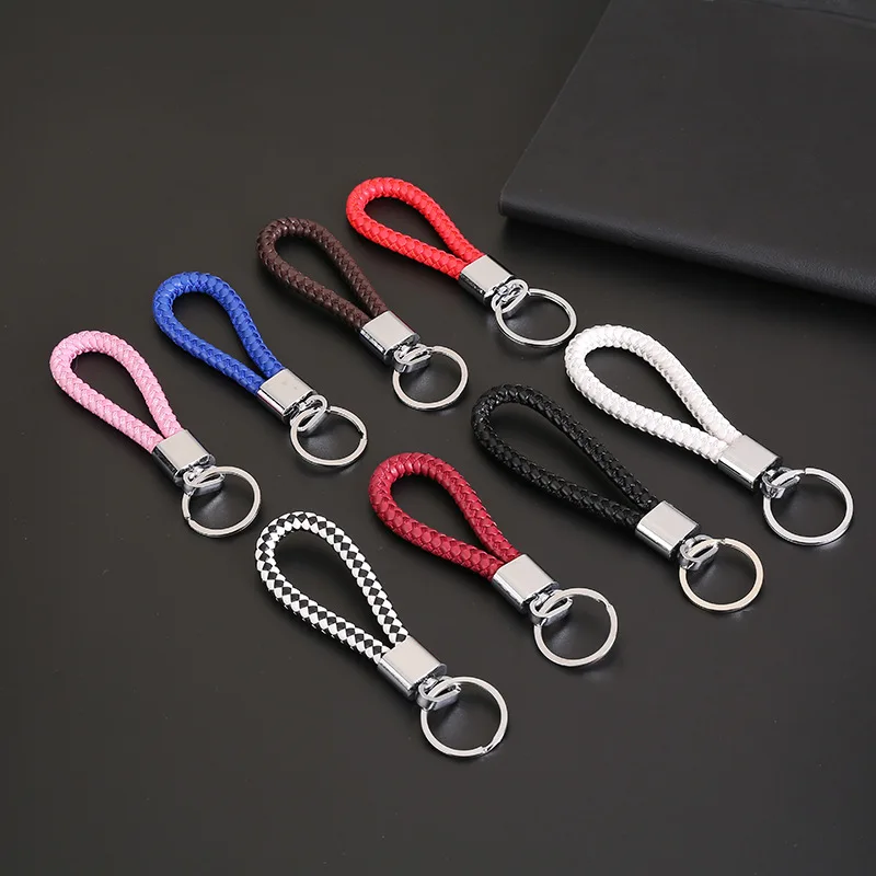 Классический крутой креативный плетеный кожаный брелок веревочные брелоки для