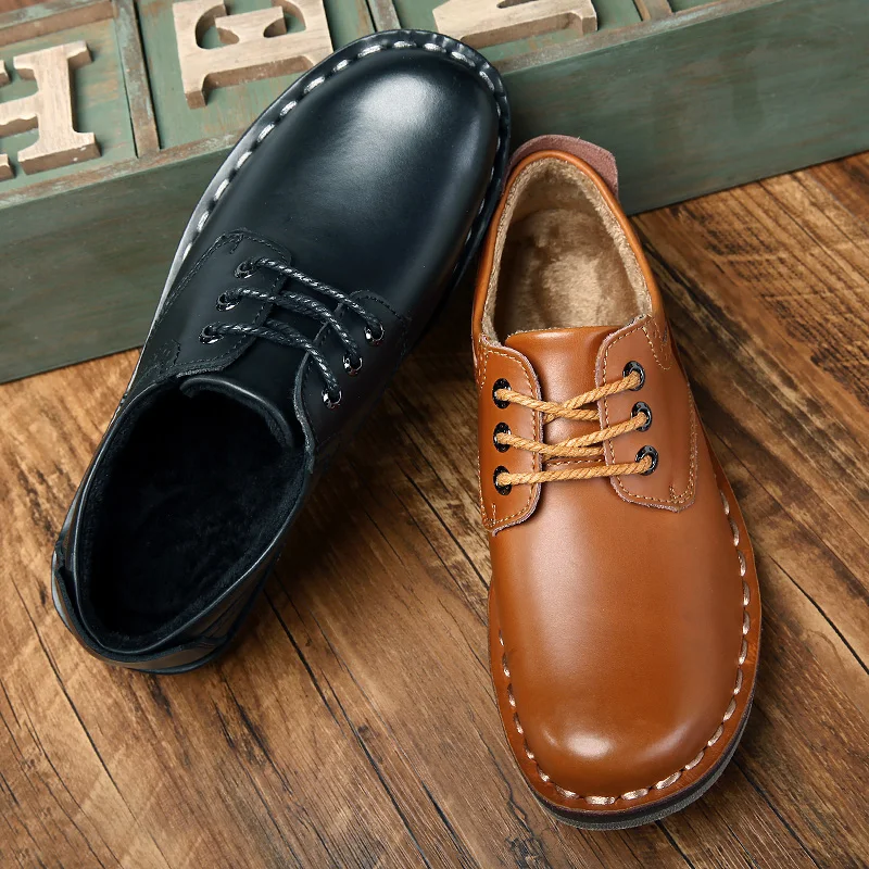 

Comfortable Office Fashion Men's Shoes Casual Moccasins Genuine Leather Flat Shoes Lace Up Oxford Work Shoes Men Dress Shoes C4