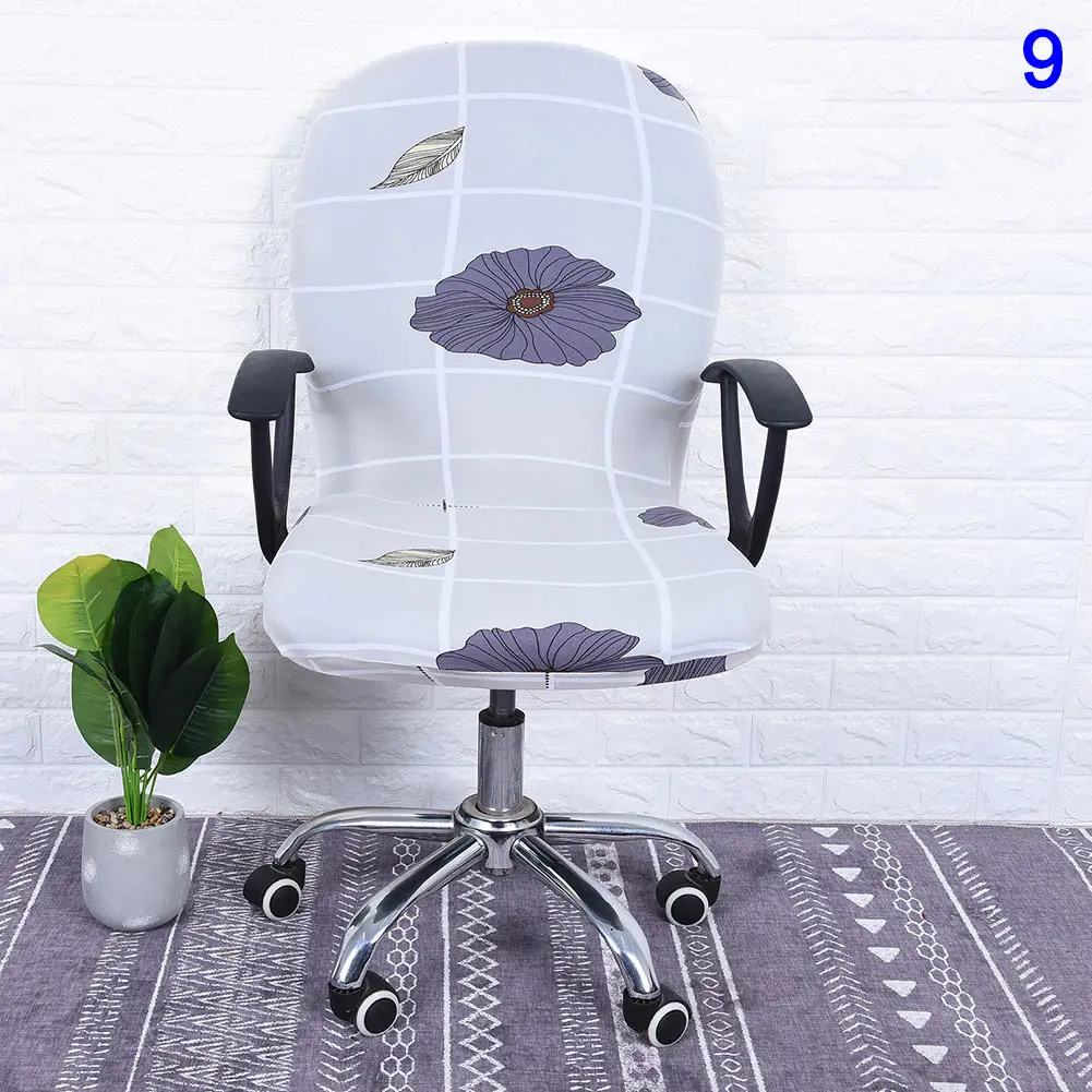 

Swivel Chair Cover Elastic Removable Printed Chair Cover for Computer Office DNJ998