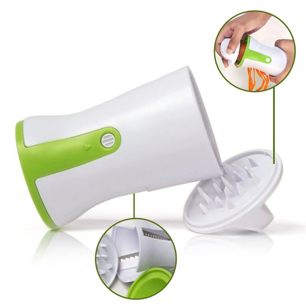 

ABS+Stainless Steel Best Sellers Multi Function Vegetable Fruits Pasta Noodle Chopper Kitchen Gadget Spiral Slicer