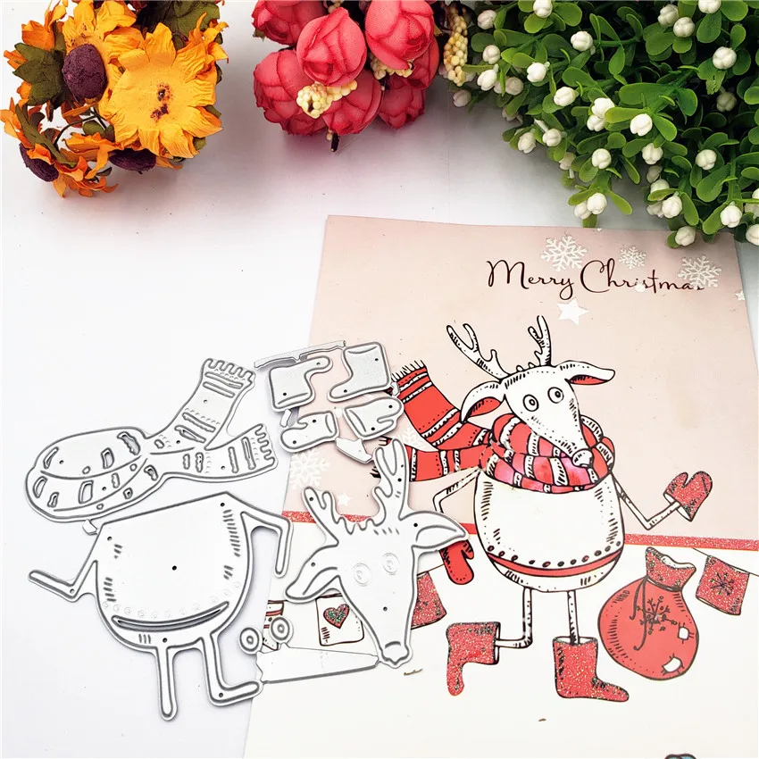 Пресс формы шарф олень металлические изделия высечка бумаги/DIY тиснение Пасха и