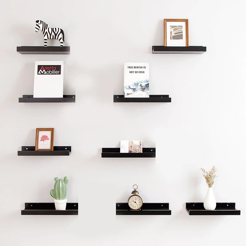 

Economica Wall Shelf Wooden Wall Mounted Shelf Rustic Wall Decorative Shelf Display Storage Rack for Bedroom Living Room ds99