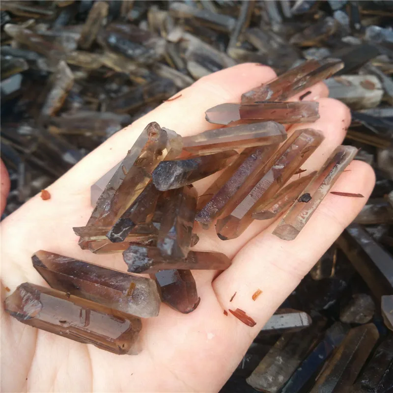 100 г натуральный дымчатый кристаллический гравий минеральный очищающий