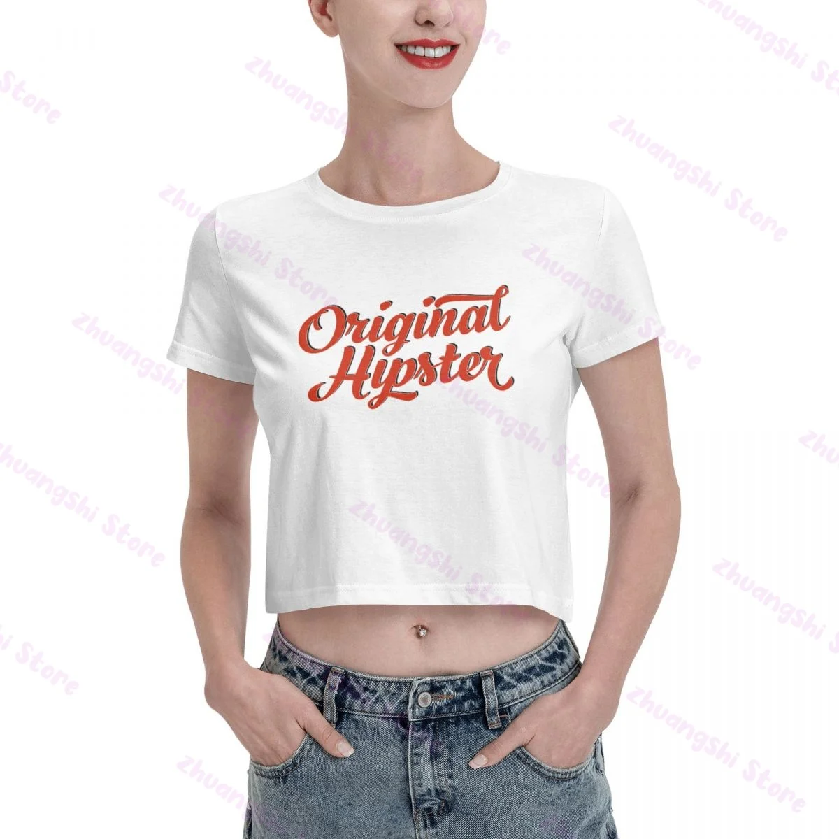 

Original Hyoster Fashion women's crop T-shirt