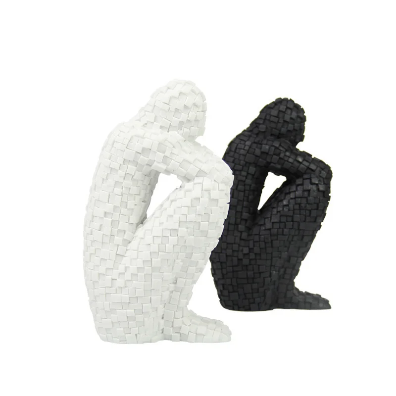 

Minimalist style mosaic figure sculpture decoration porch bookcase desk small decoration