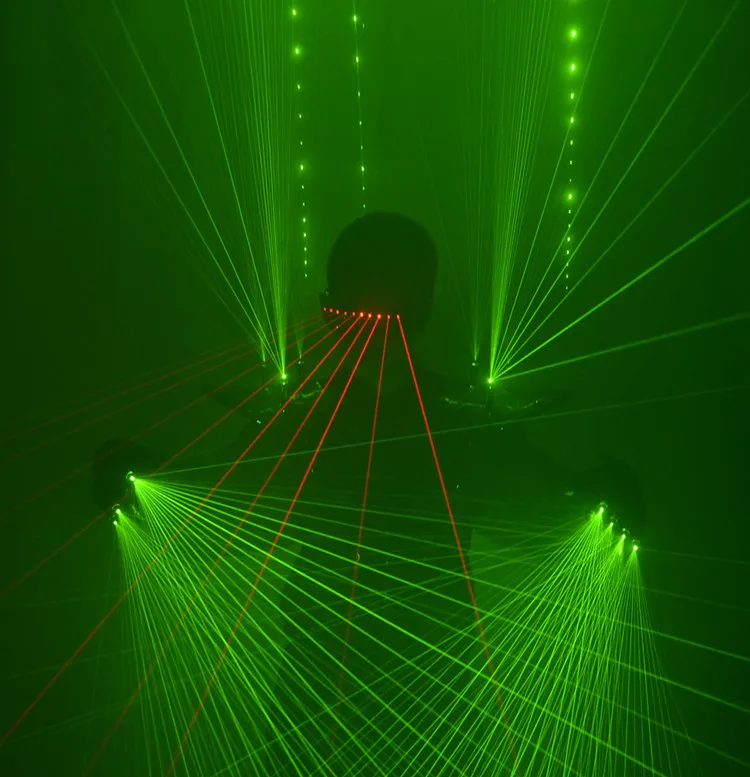 Светодиодный жилет красные лазерные очки зеленый лазерный свет перчатки певица