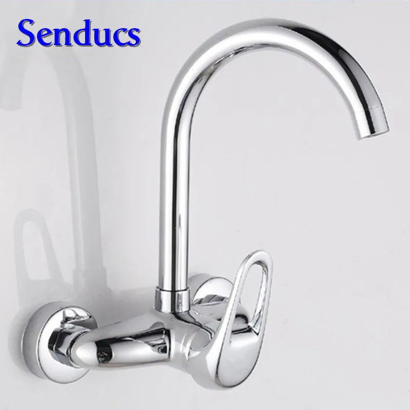 Модный кухонный кран горячей и холодной воды полированный хромированный