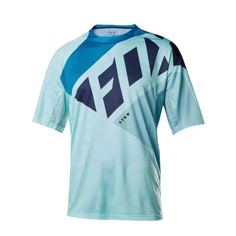 

2021 Summer Downhill Jerseys Fox Mountain Bike MTB Shirts Offroad Motorcycle Jersey Motocross Sportwear Clothing FOX Vtt Bike