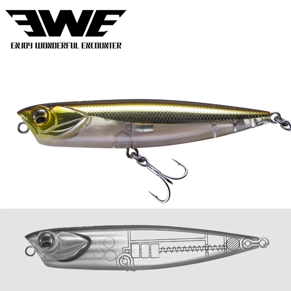 2020 Новый EWE AR C Topwater Penicl Приманка Floating Sitckbait поверхности DOGX Поппер Artificiais для Peacock Bass