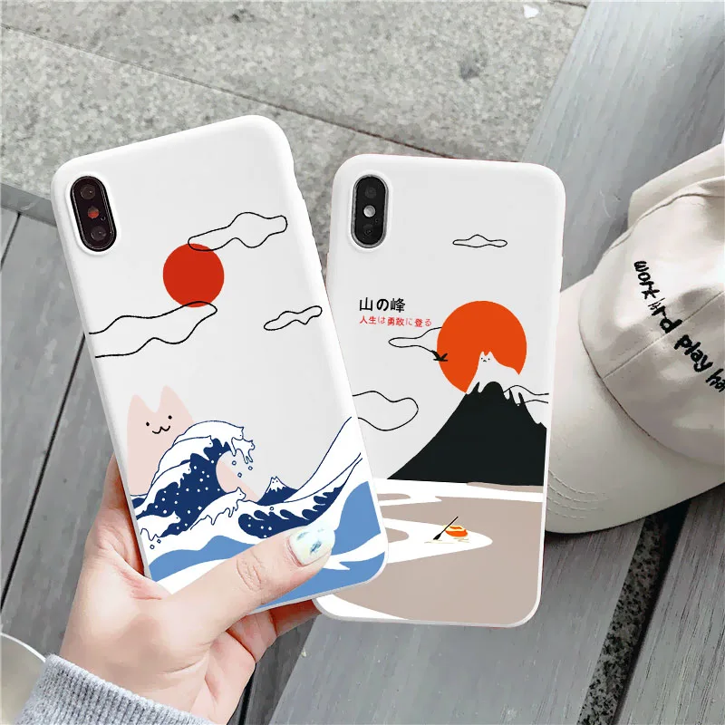 

Abstract art highway landscape lighthouse phone case for iphone 12 11 Pro X XR XS MAX 6 7 8 plus SE2 Mount Soft silicon cover