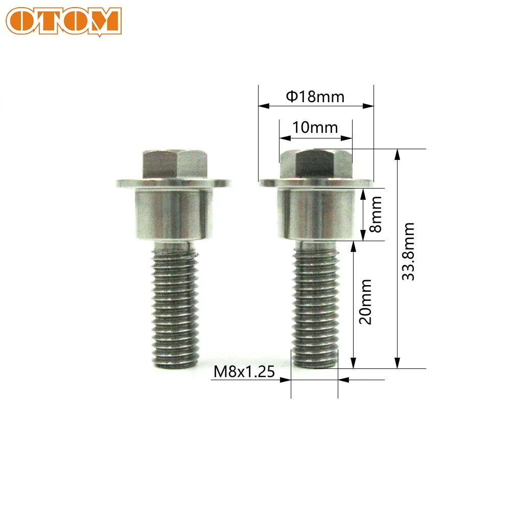 otom new motorcycle rear seat bolt stainless steel fender screw m833 8 cushion lock nut caps for honda crf 250r 250rx 250x 450x free global shipping