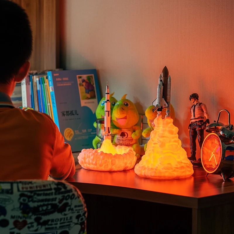 Новинка 2019 дропшиппинг 3D лампа для космического челнока перезаряжаемый ночной