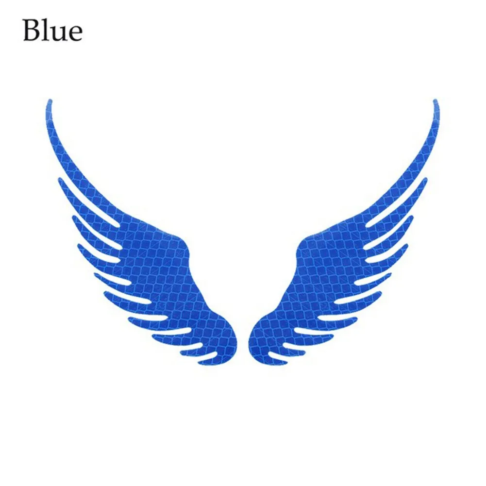 

1 Pair Car Sticker Reflective Safety Warning Sign Sticker New Angel Wings Decal Decoration Universal Accessories For Bike Moto