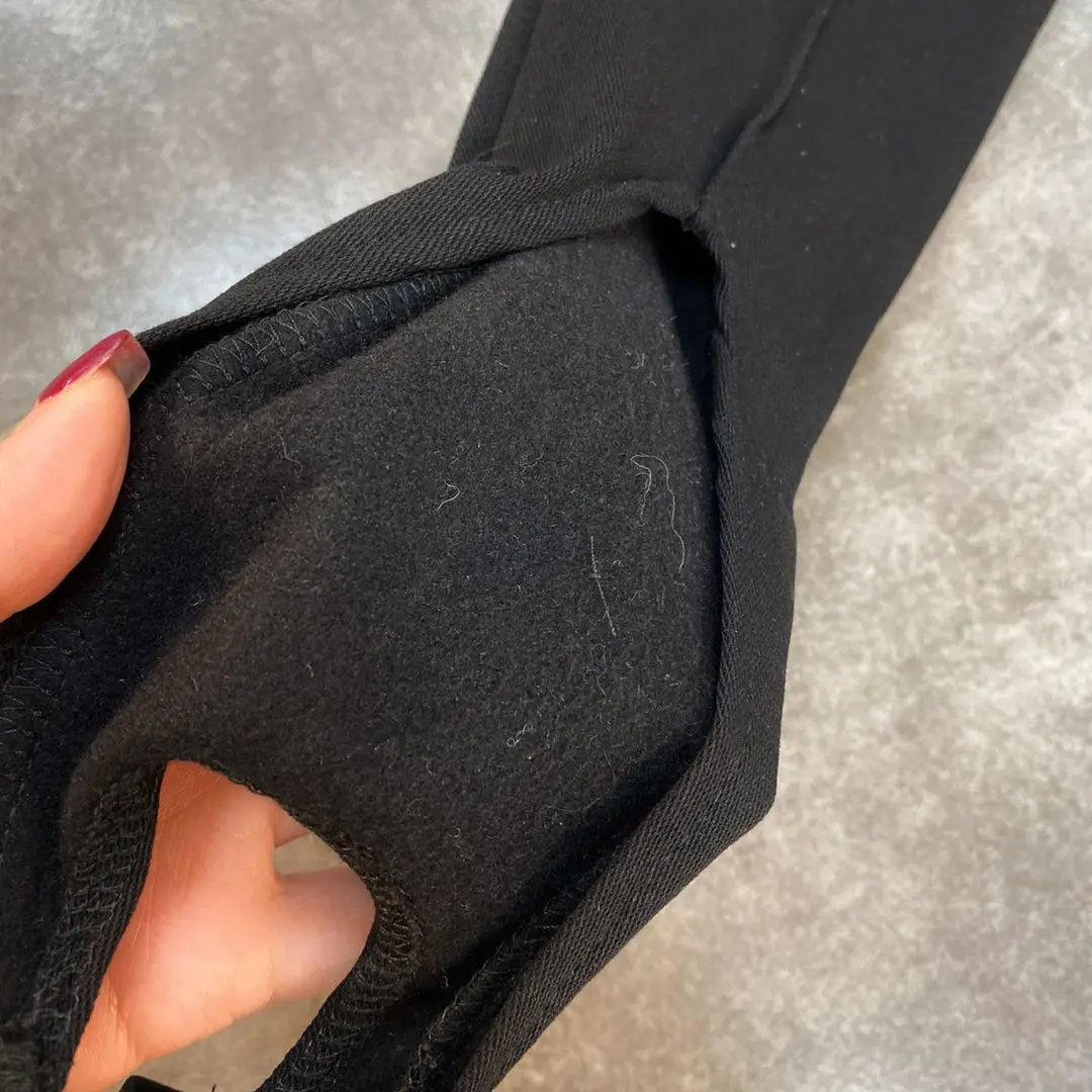 

ZCSMLL 2021 Spring New Black Solid Color High Waist Thin Velvet Step Foot Show Thin And High Elastic Outer Wear Leggings J043
