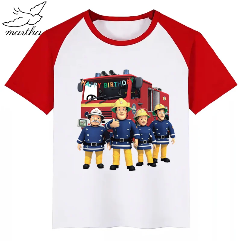 Одежда для детей с днем рождения номер 1 9 героями мультфильма Пожарный Сэм DIYKids