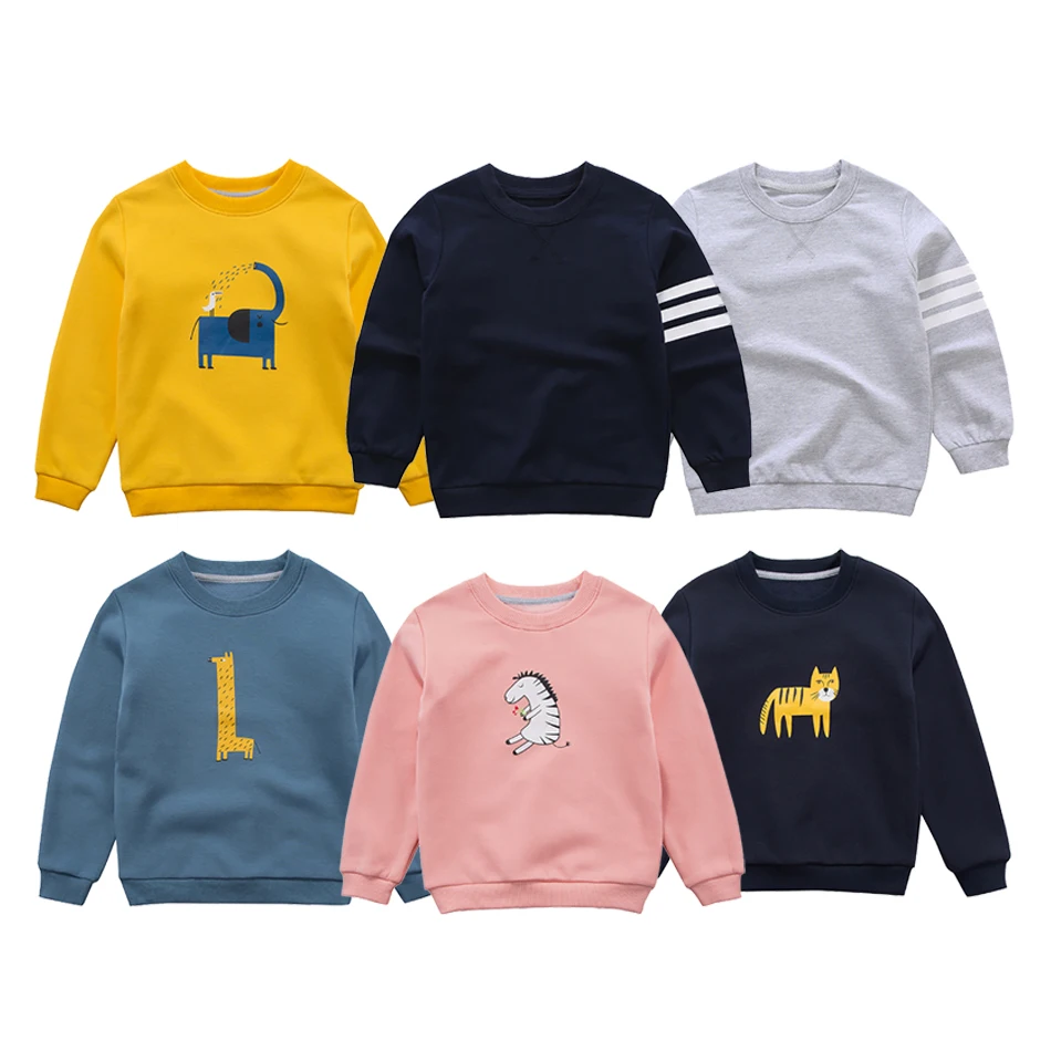 

Autumn Spring Children Sweatshirts Baby Boys and Girls Pullover Cartoon Clothes Kids Casual Warm Clothing Long Sleeve Streetwear