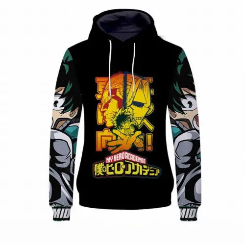 My Boku No Hero Academia Costume Midoriya Izuku Sweatershirt Cosplay Hoodie Gift |