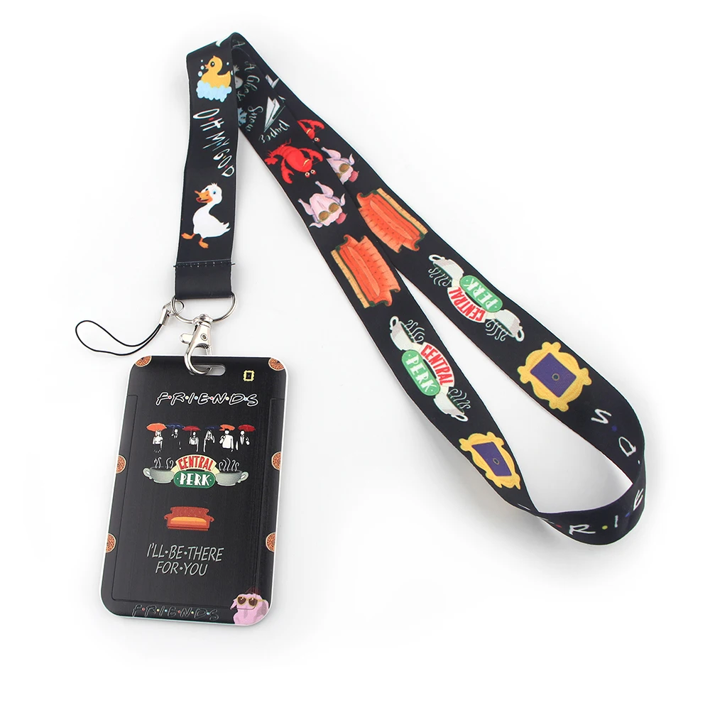 

1pc ZF2212 Hot TV Show Friends Lanyards Id Badge Holder Keychain ID Card Pass Gym Mobile Badge Holder Lanyard Key Holder