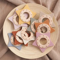 cartoon teether 9 colors silicone wood gutta percha baby comfort toys 100 food grade safety silicone neonatal accessories