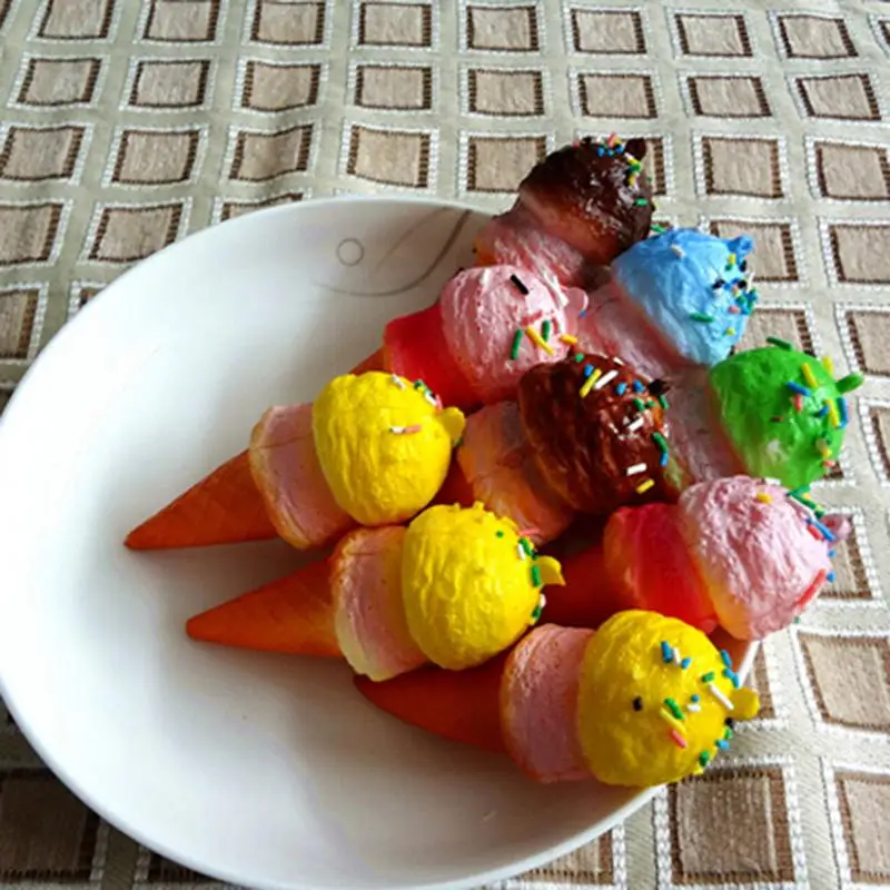 10 см милый мягкий большой конус мороженого медленно Восстанавливающий форму