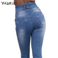 wqjgr jeans woman high waist full length slim fit cotton stretch skinny pencil pants women autumn winter