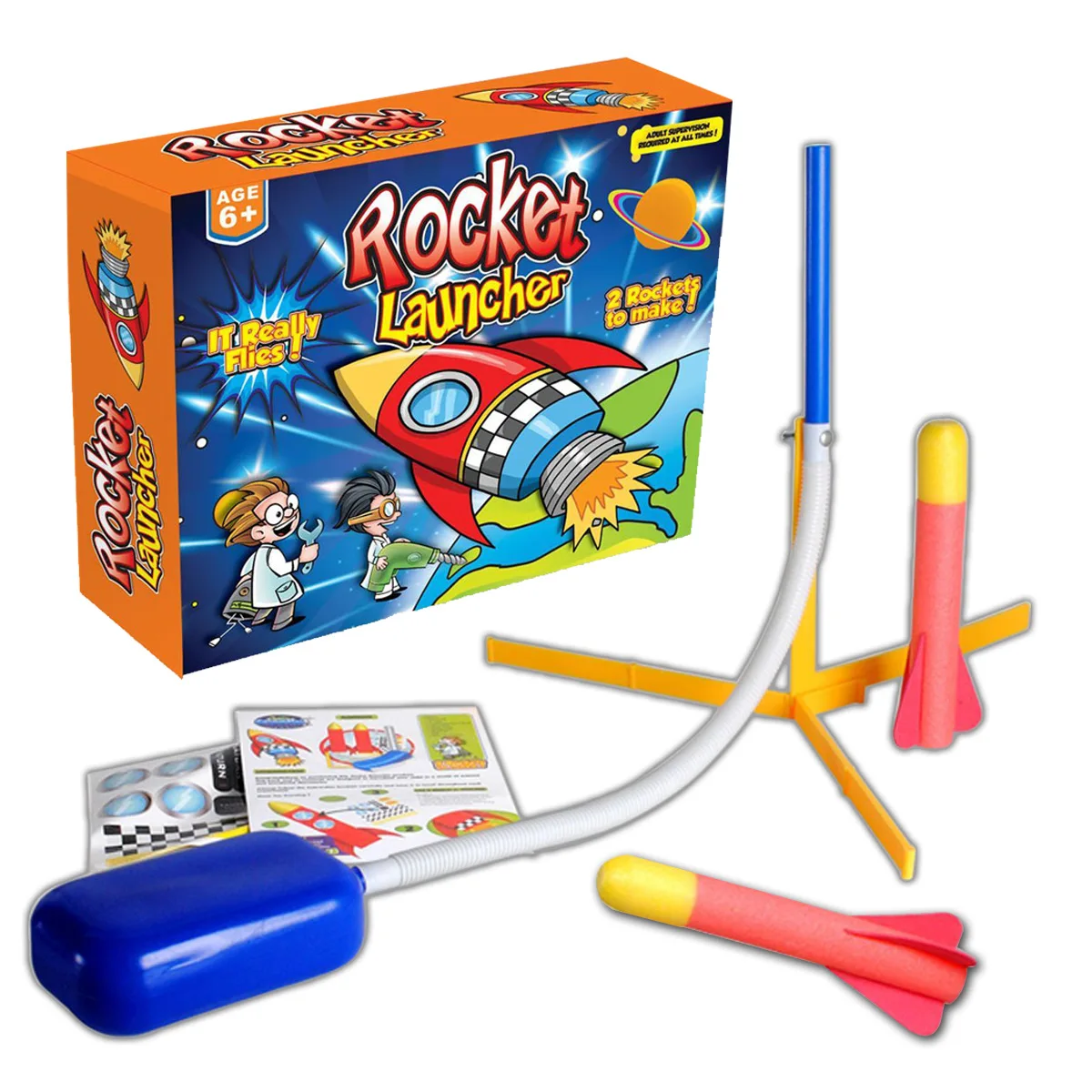 Adjustable Stomp Rocket Launcher Toys Sport Game Kids Missile Air Step Pump Power EVA Rocket Outdoor Sport Toys for Children