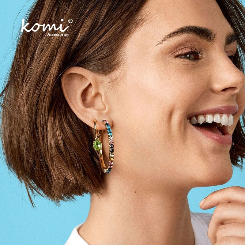 Женские массивные серьги Коми в стиле бохо большие круглые с цветными