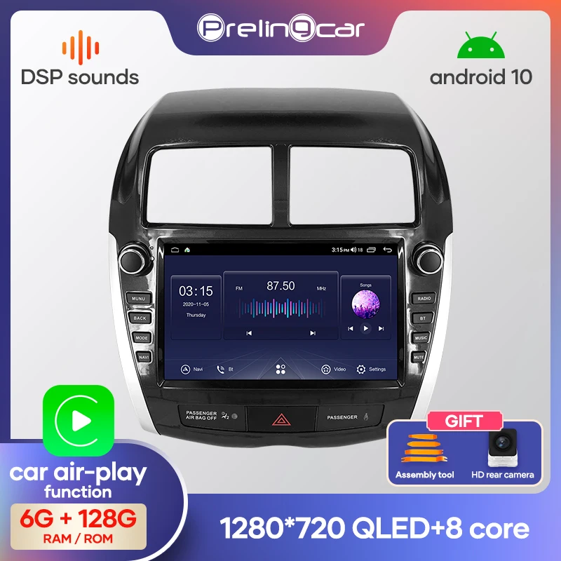 Автомагнитола Prelingcar 2 Din Android 10 без DVD мультимедийный видеоплеер GPS навигатор для