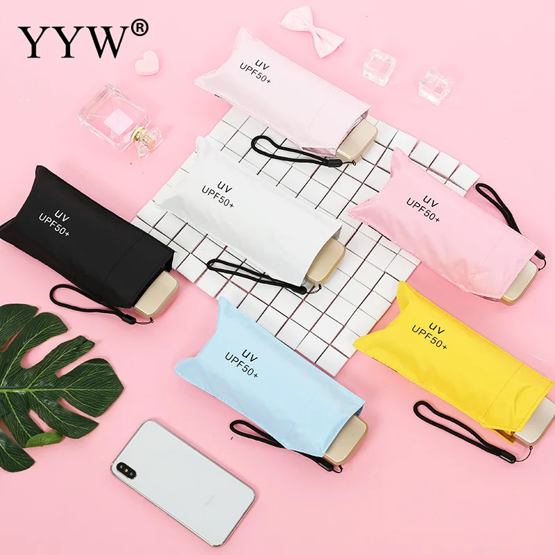 Складной мини-зонт для женщин и мужчин Портативный Карманный Зонт с защитой от