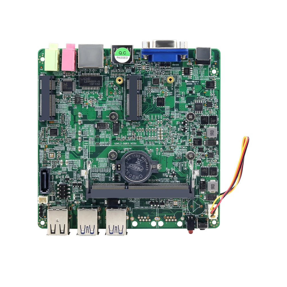 Intel Core i7-7500U Мини ПК материнская плата 4* USB3.0 2* USB2.0 VGA HDMI Mini PCIE WiFi Bluetooth mSATA SATA DDR3L Gigabit LAN 12 В 5A