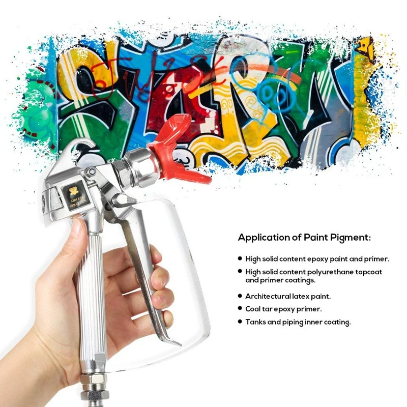 

3600 PSI High Pressure Airless Spray Gun Paint Gun Aluminum Spray Gun With 517 Spray Nozzle Seat Grille For Airless Sprayer