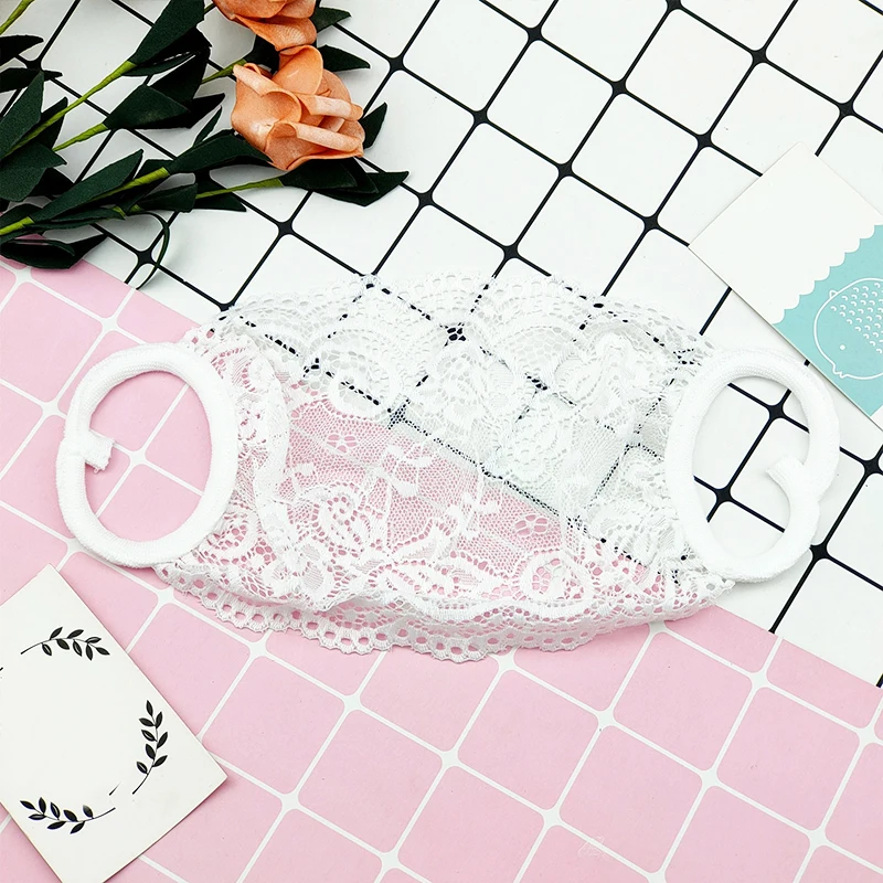 Сексуальная черная кружевная Маска для женщин и девушек однослойная дышащая