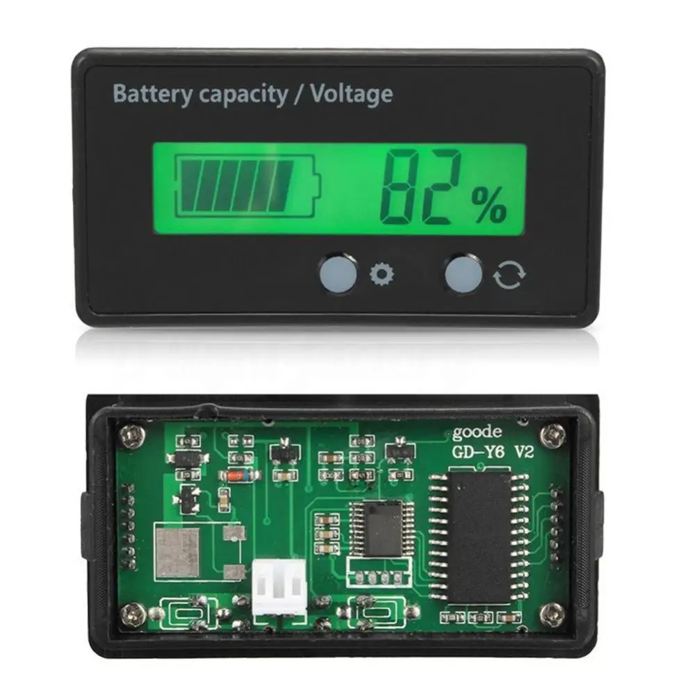 

50% Hot Sales 12V Digital LCD Battery Car Lead-Acid Capacity Tester Voltmeter Dual Display