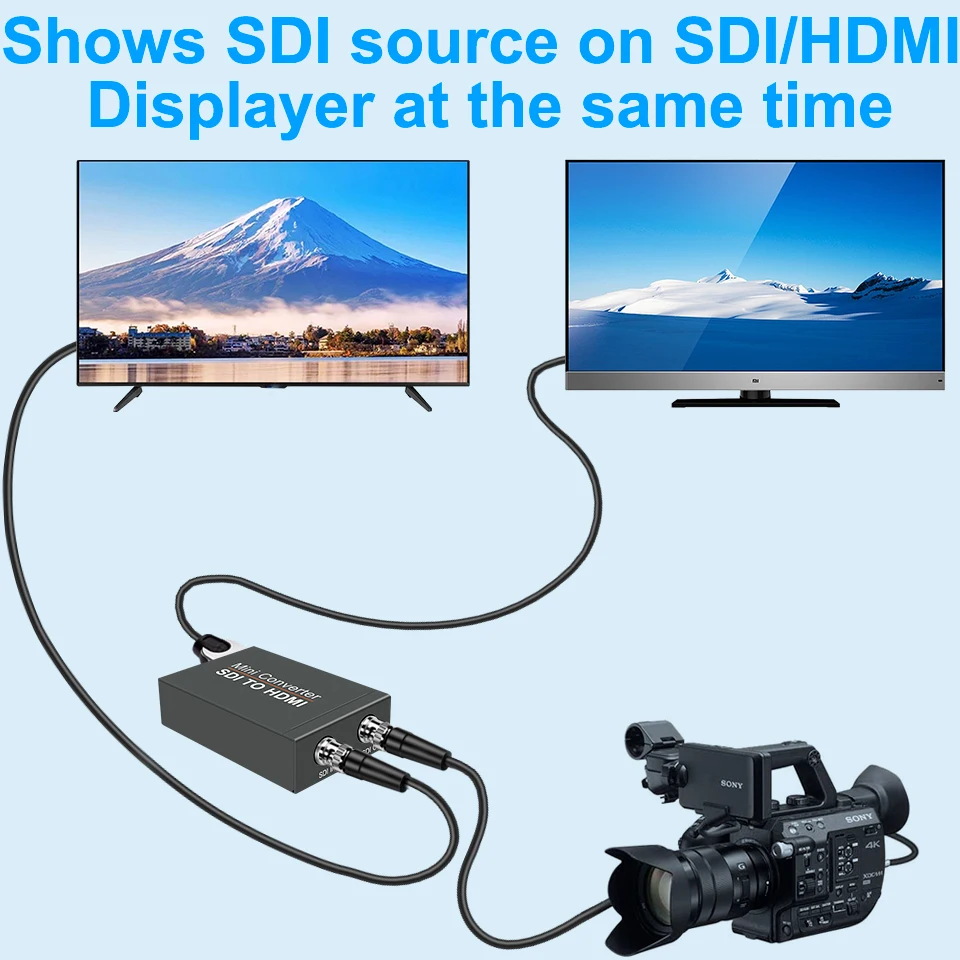 Преобразователь видеосигнала HD 3G SDI в HDMI преобразователь адаптера с