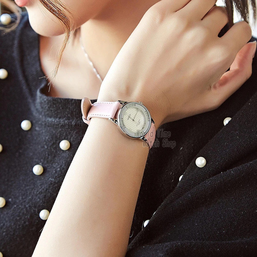 Часы Casio Analogue Женские кварцевые часы простые римские шкалы указатель водонепроницаемые часы LTP-1391