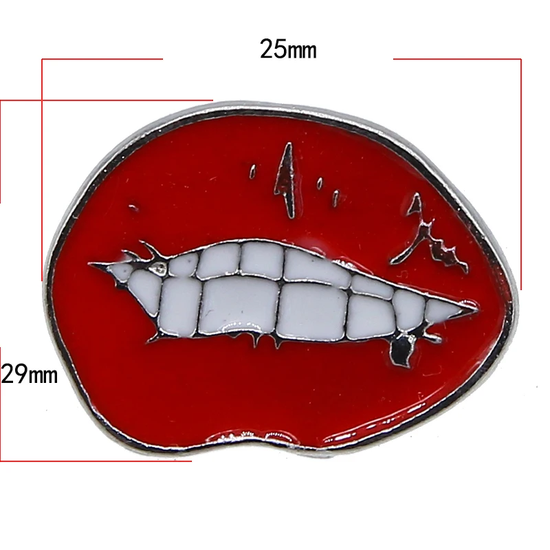 Горячая Распродажа модная Милая эмалированная брошь в виде красных губ